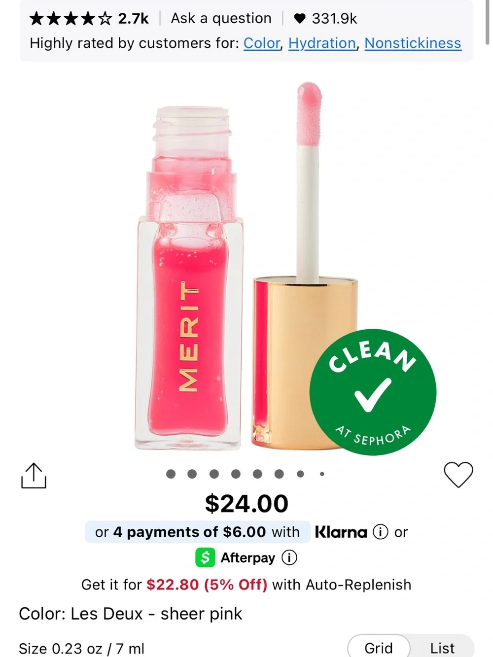 Merit Shade Slick Gelée Lip Tint - Les Deux